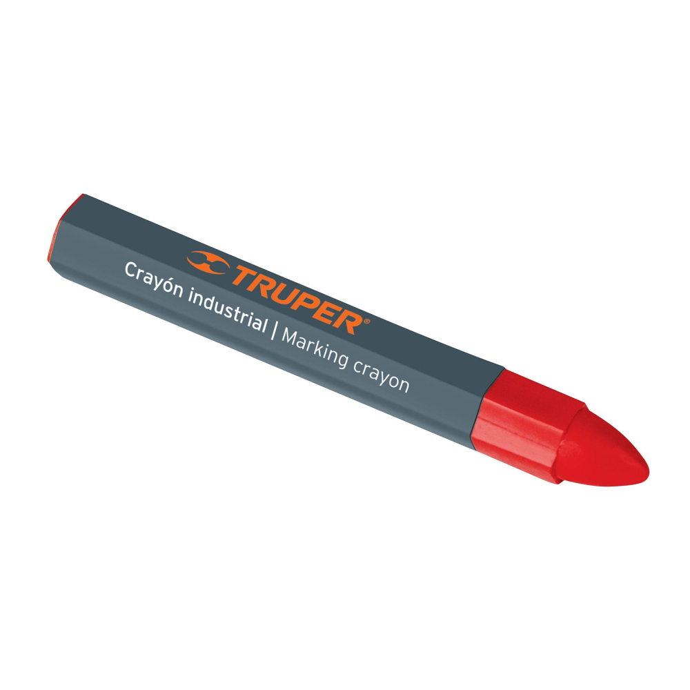 Blíster con 2 crayones de 12 cm industriales rojos, TRUPER CRA-11R