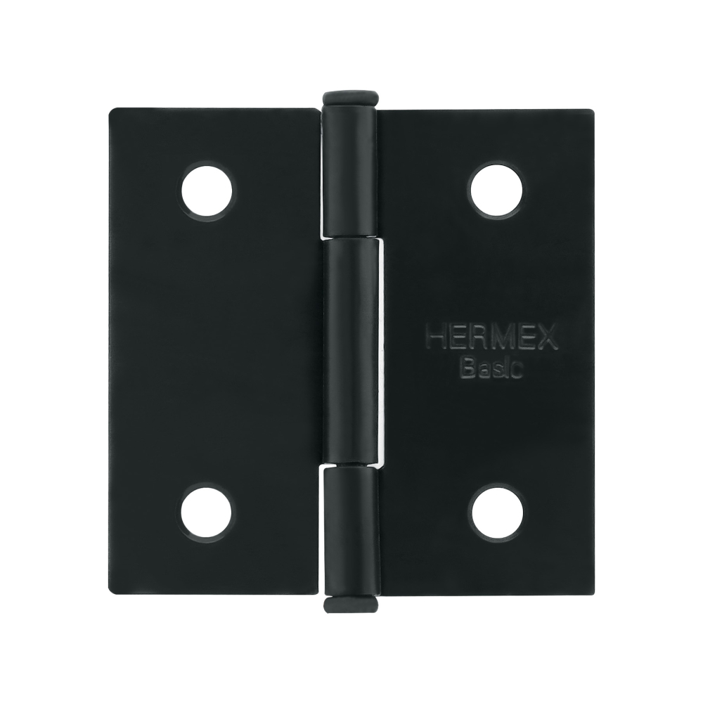 Bisagra cuadrada 2', negro mate, cabeza plana, BASIC BC-206PP