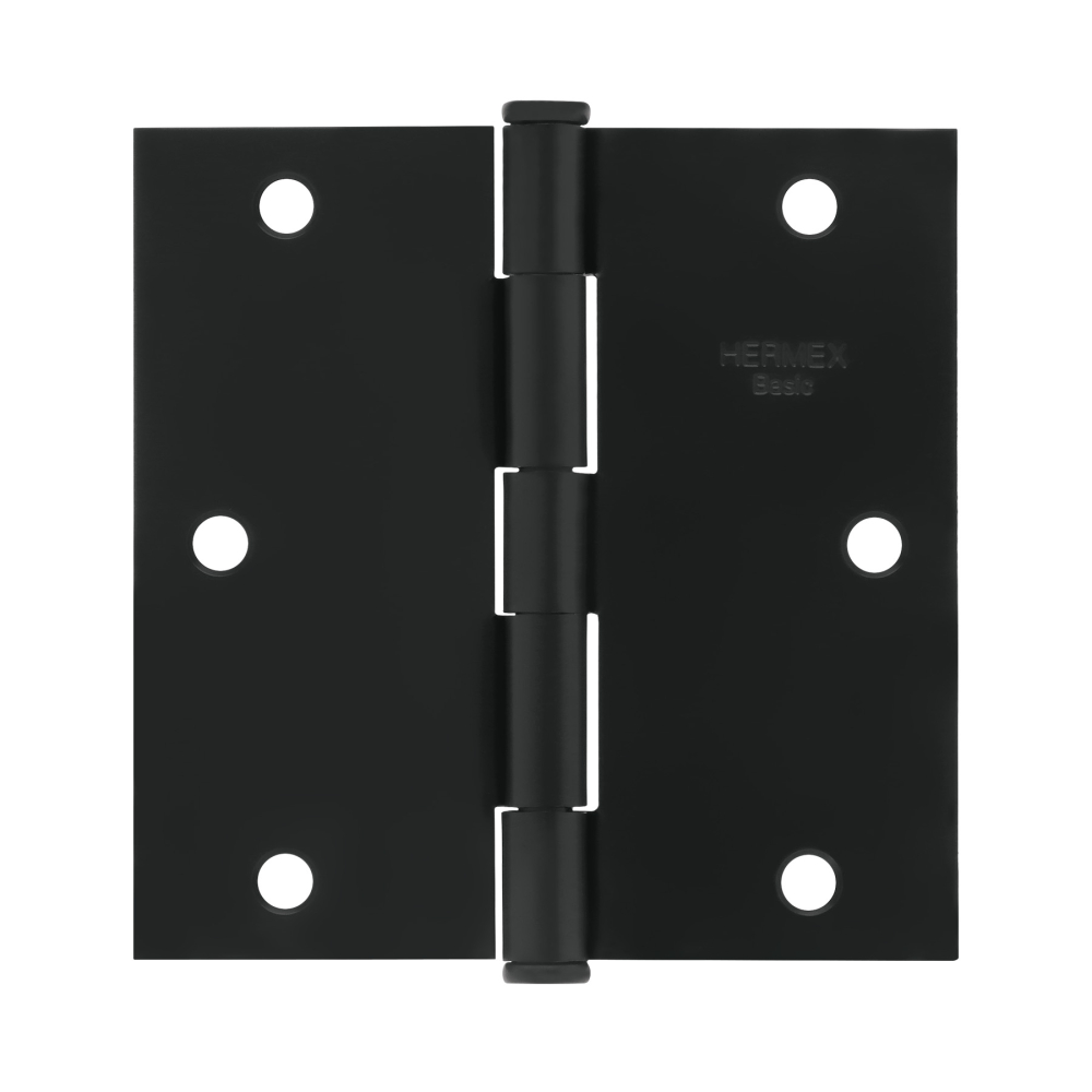 Bisagra cuadrada 3-1/2', acero negro mate cabeza plana BASIC BC-356PP