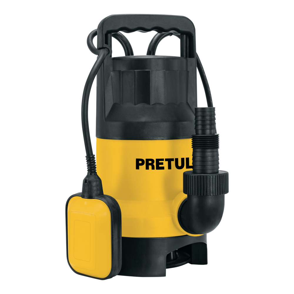 Bomba sumergible plástica, 1 HP para agua sucia, PRETUL BOS-1SPP