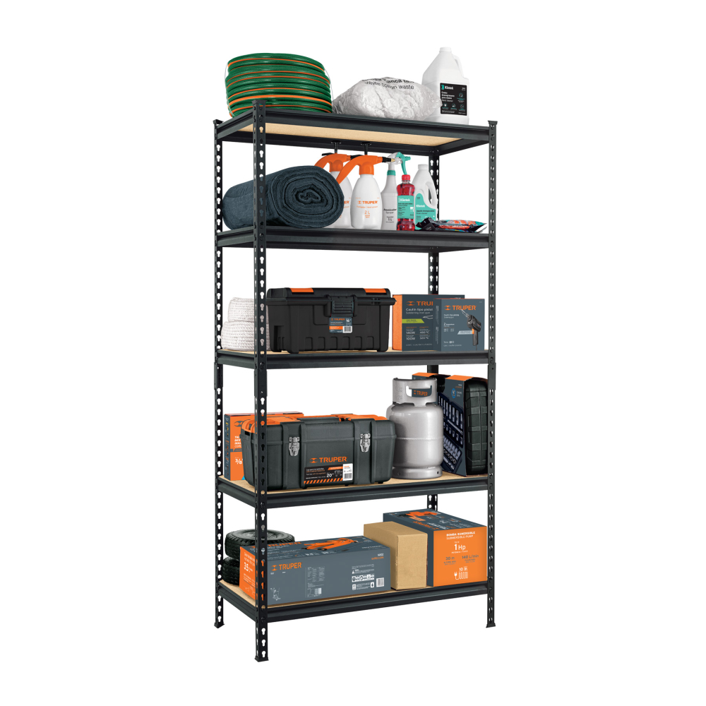 Estante metálico 5 repisas capacidad 60kg, 90x45x180, PRETUL ESME-601