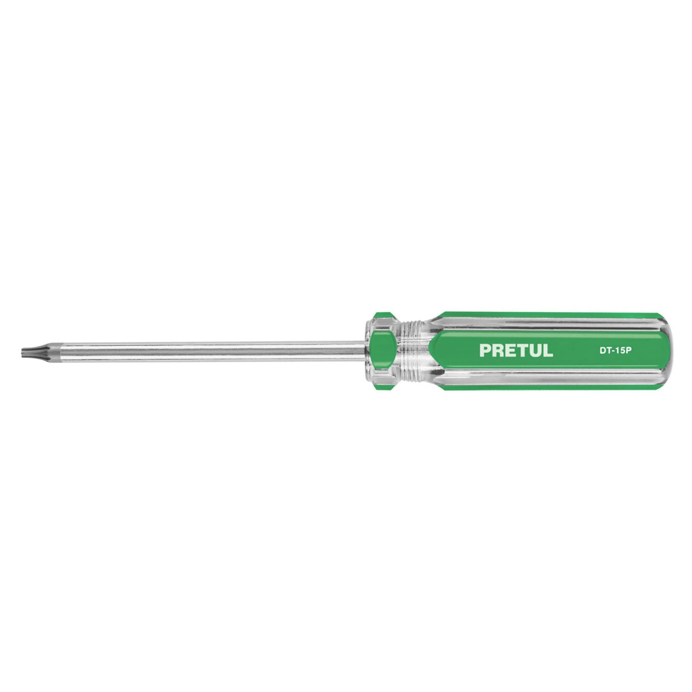 Desarmador punta Torx T 15 mango de PVC, PRETUL DT-15P