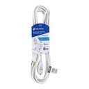 Extensión eléctrica doméstica 8 m clavija recta, blanca ED-8BR