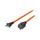 Extensión eléctrica uso rudo 6m 2x16 AWG para 1 clavija ER-6X16S