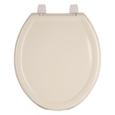 Asiento redondo ligero para WC, abierto, hueso, BASIC AWC-35H