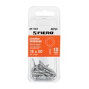 Blíster con 10 armellas cerradas de 18 x 50, FIERO AR-18CB