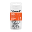 Blíster con 8 armellas abiertas de 19 x 60, FIERO AR-19AB