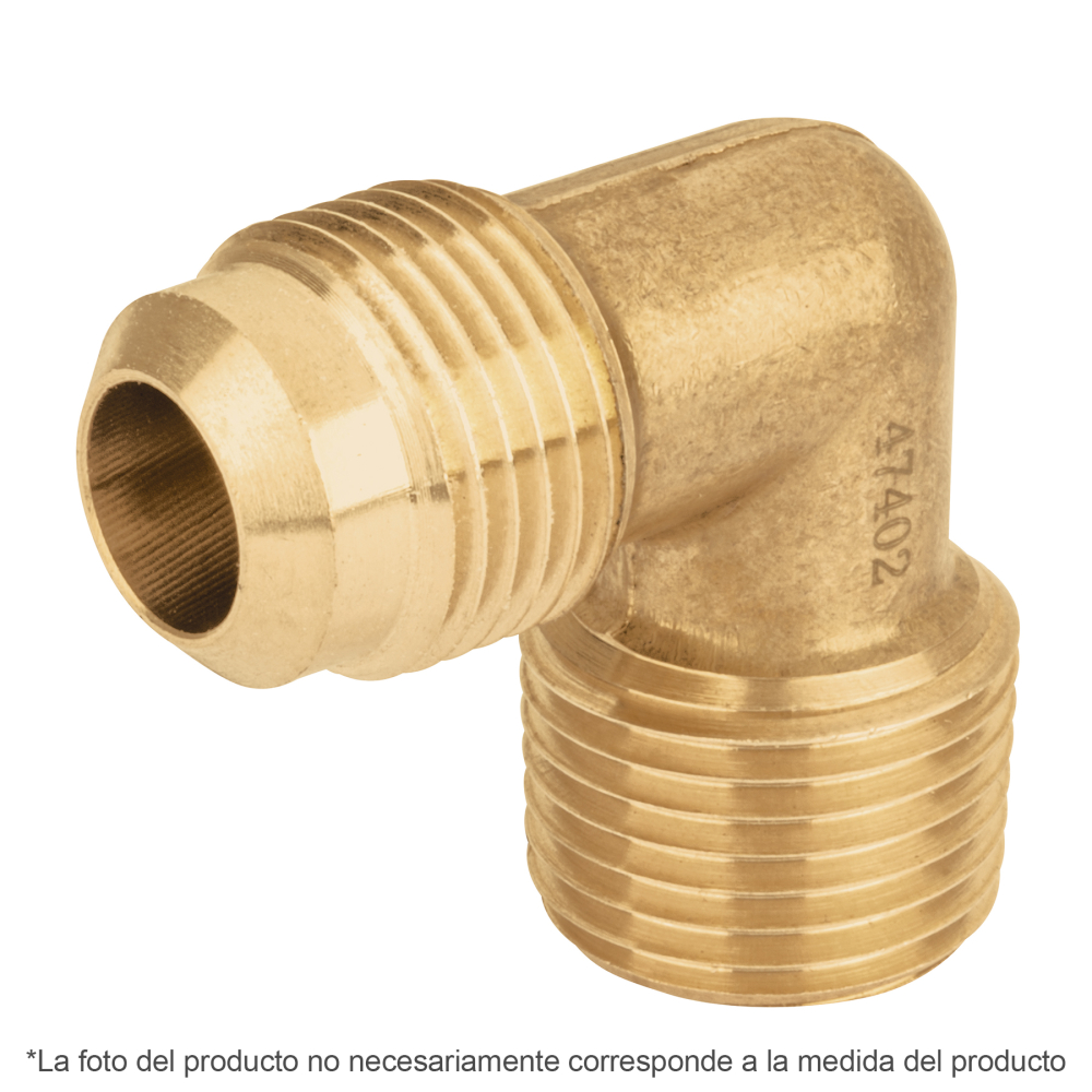 Codo terminal a 90° de latón 5/16' x 3/8', FOSET CLG-514N