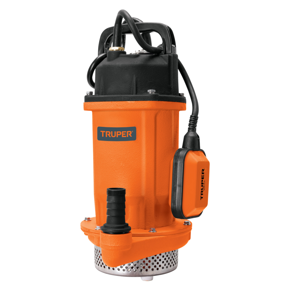 Bomba sumergible hierro fundido, agua limpia, 1 HP, TRUPER BOS-1LH