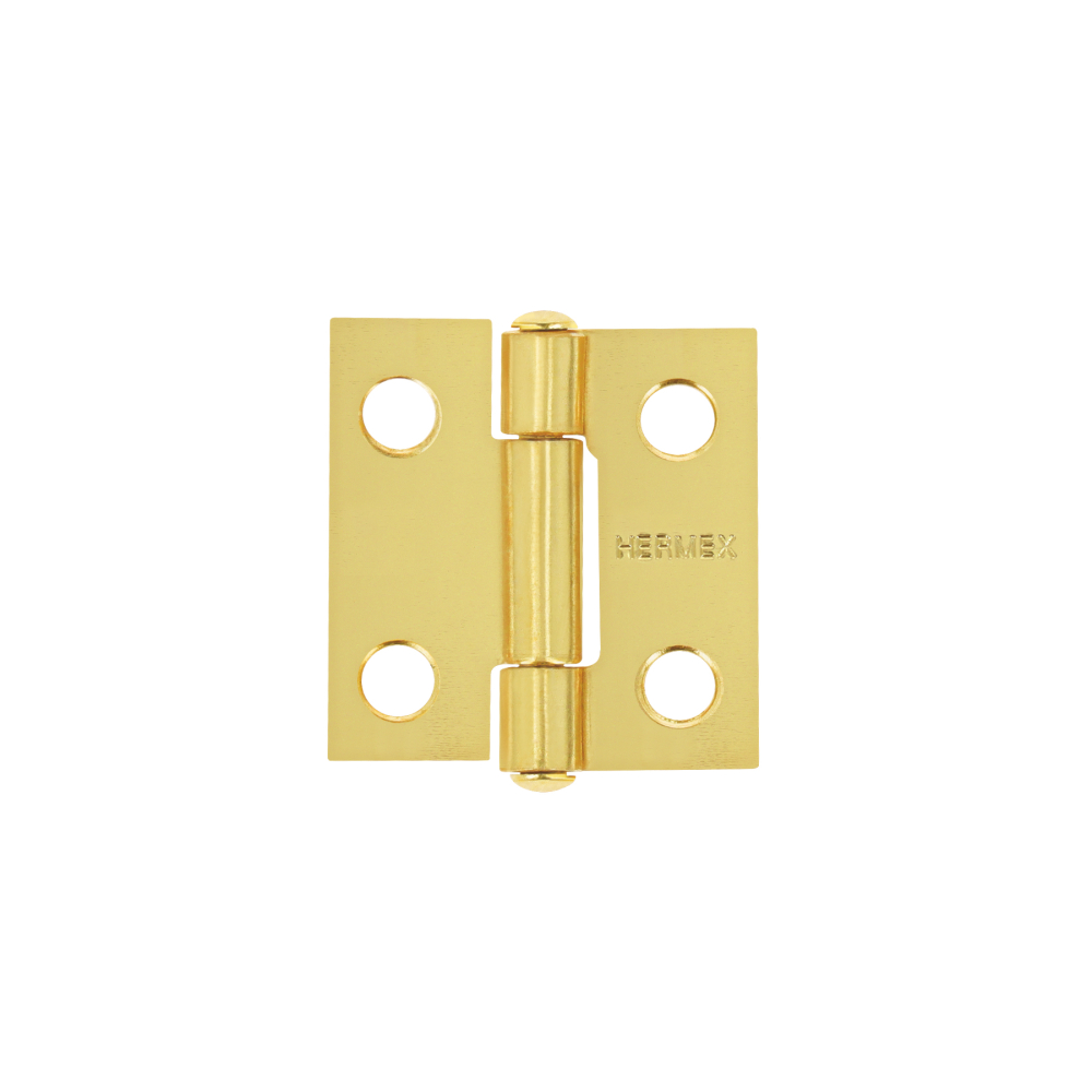 Bisagra rectangular 1' acero latonado, HERMEX BR-101