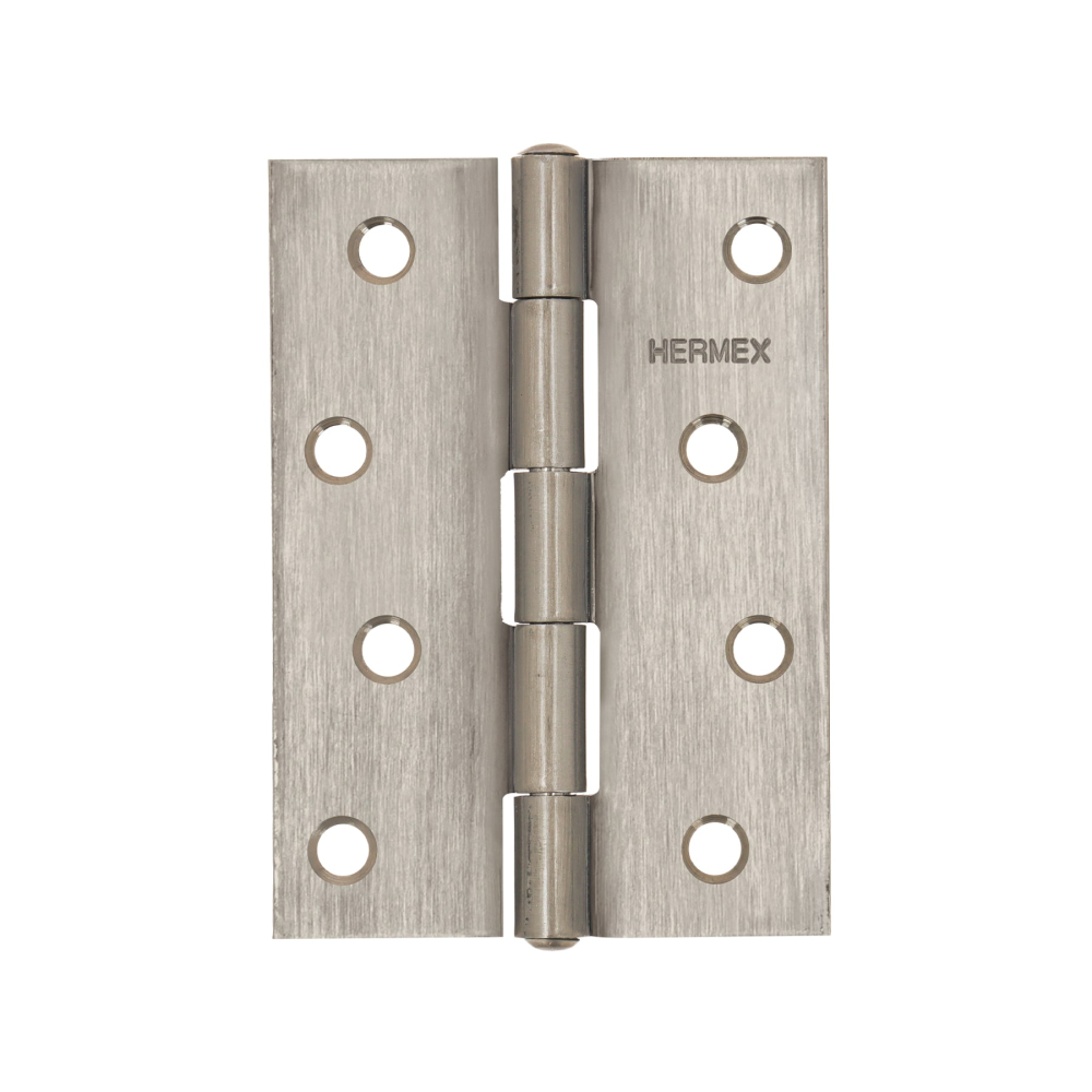 Bisagra rectangular 4' acero inoxidable, HERMEX BR-404