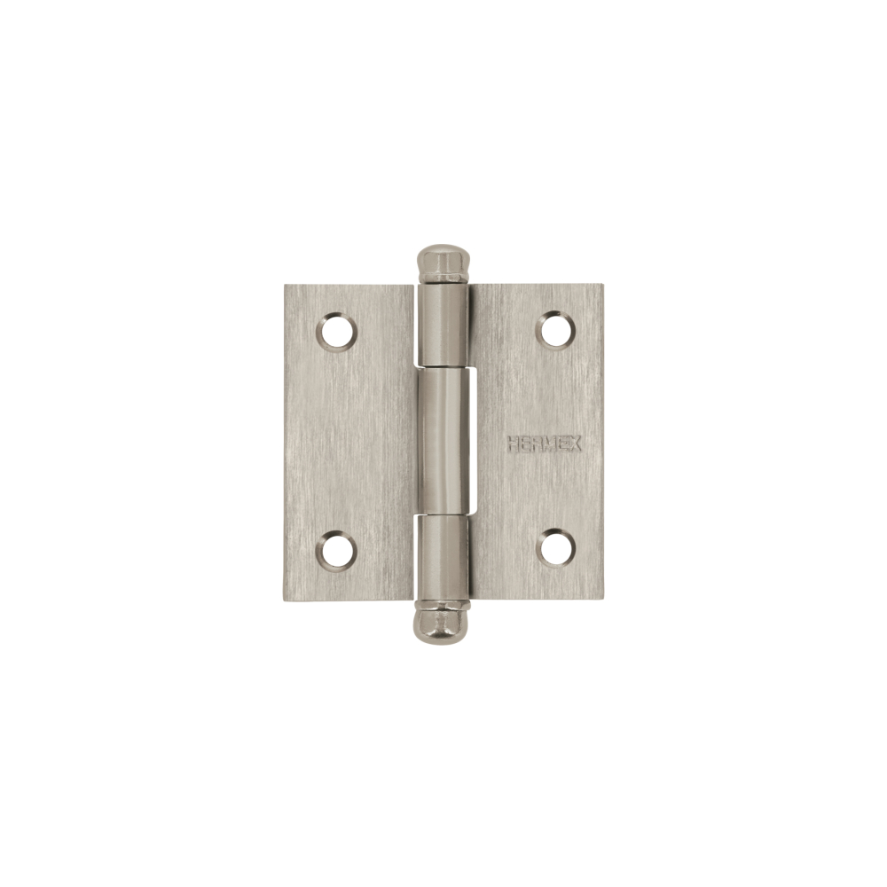 Bisagra cuadrada 2' acero inox, cabeza redonda, HERMEX BC-204R