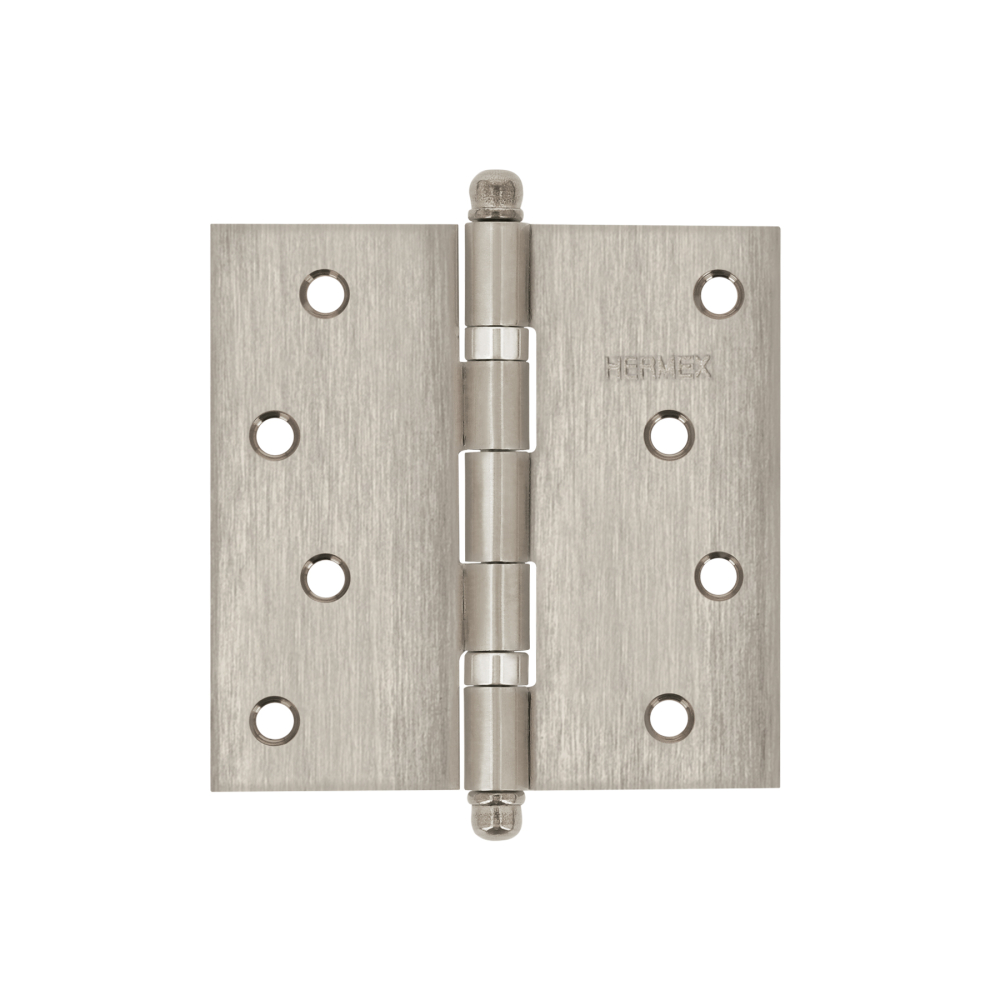 Bisagra cuadrada 4', acero inox, cabeza redonda, HERMEX BC-404R
