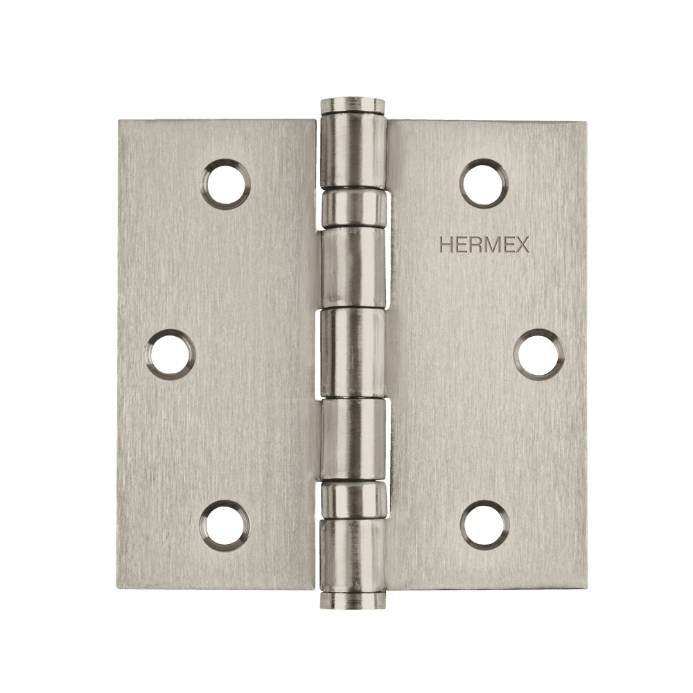 Bisagra cuadrada 3', acero inox, cabeza plana, HERMEX BC-304P