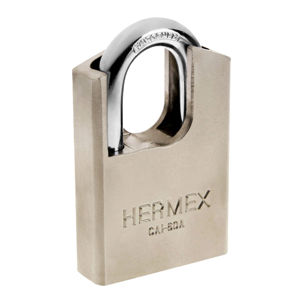 Candado de acero 60 mm con coraza, llave de disco, HERMEX CAI-60A