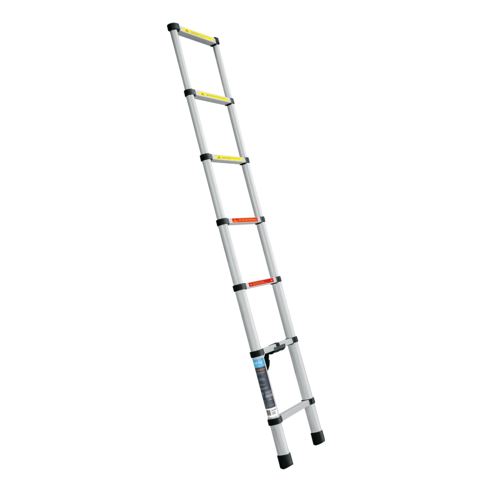 Escalera telescópica, 7 peldaños, tipo II, capacidad 102kg ESTE-207