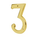 Número 3 de latón sólido 4', latón brillante, HERMEX NUCH-3