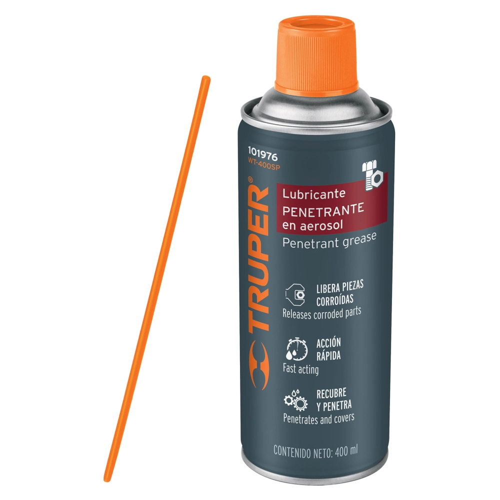 Lubricante penetrante en aerosol 400 ml, TRUPER WT-400SP