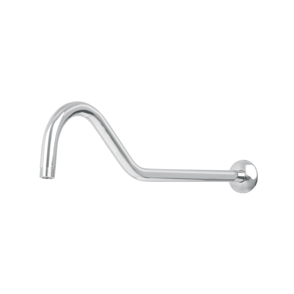 Brazo tipo gancho y chapetón para regadera, 50 cm, AERO BCH-720