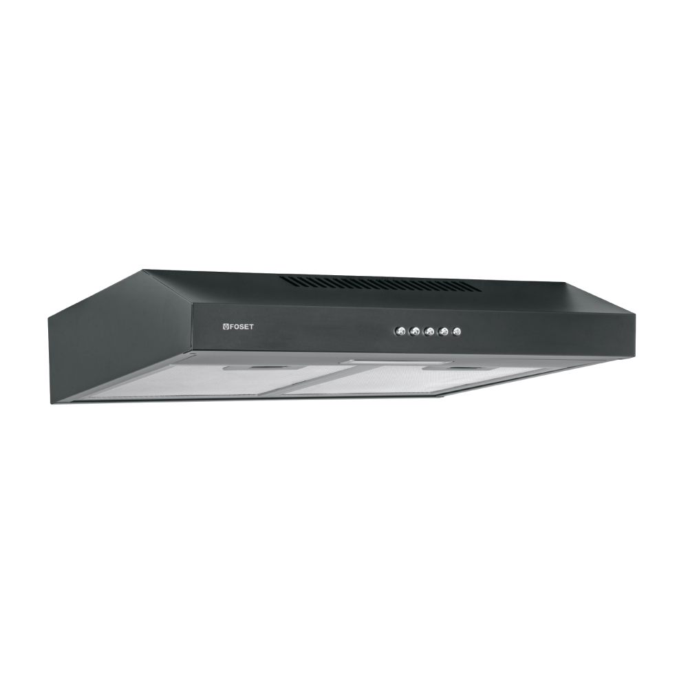 Campana extractora 50 cm, empotrable, negra, FOSET CAME-50M