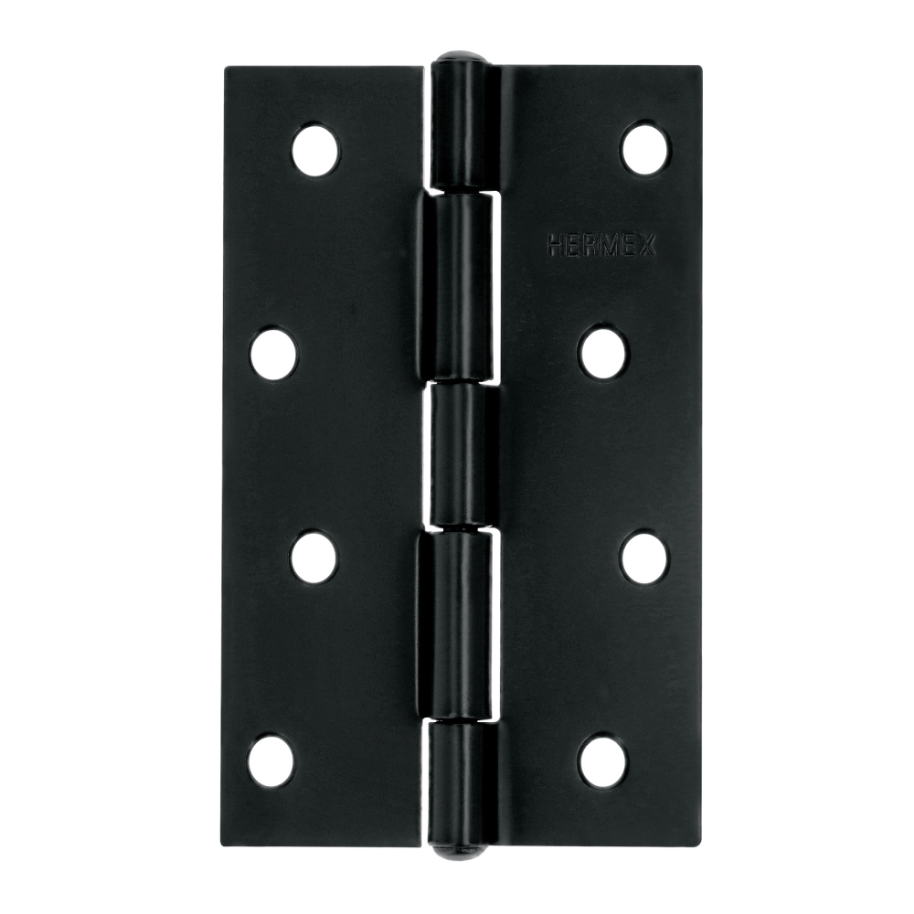 Bisagra rectangular 4' negra, HERMEX BR-406