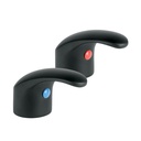 Juego manerales de palanca p/lav-fregadero,negro mate AQUA AQMM-62M