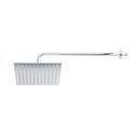Regadera plato cuadrado 10' con brazo, cromo, FOSET RIVIERA R-310