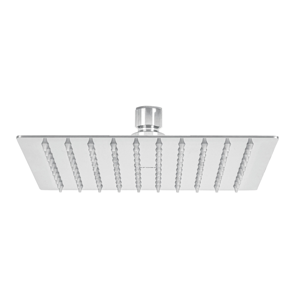 Regadera plato cuadrado 8' sin brazo, cromo, FOSET RIVIERA R-308S