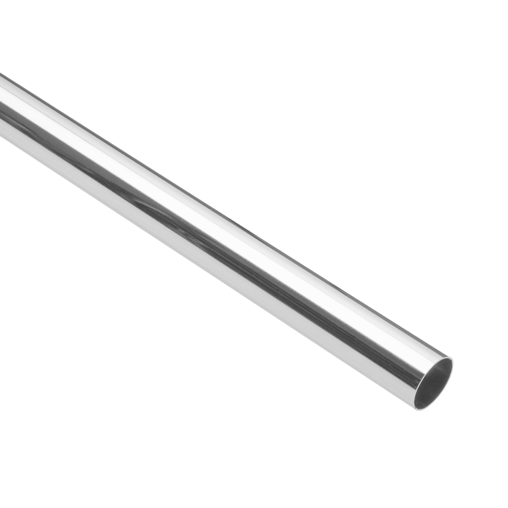 Tubo redondo para clóset, 2.4 m, acero cromado, HERMEX TR-524