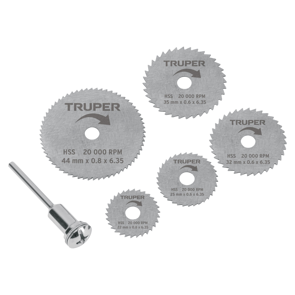 Kit de minidiscos sierra para herramienta rotativa, 6 piezas MOTO-5D