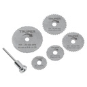 Kit de minidiscos sierra para herramienta rotativa, 6 piezas MOTO-5D