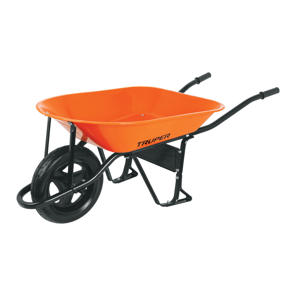 Carretilla 4.5 ft3 Imponchable, bastidor tubular, TRUPER CAT-45FF