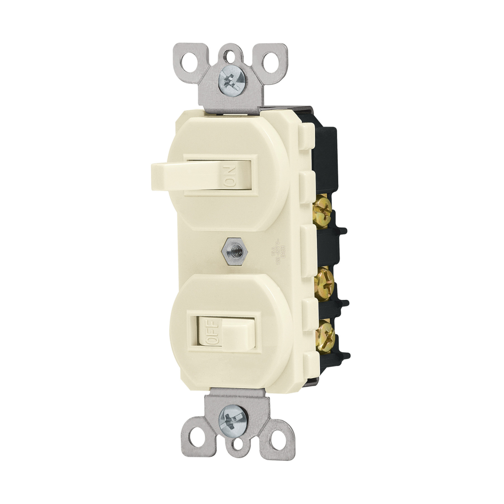 Interruptor dúplex de palanca, Standard, marfil, VOLTECK APDO-S