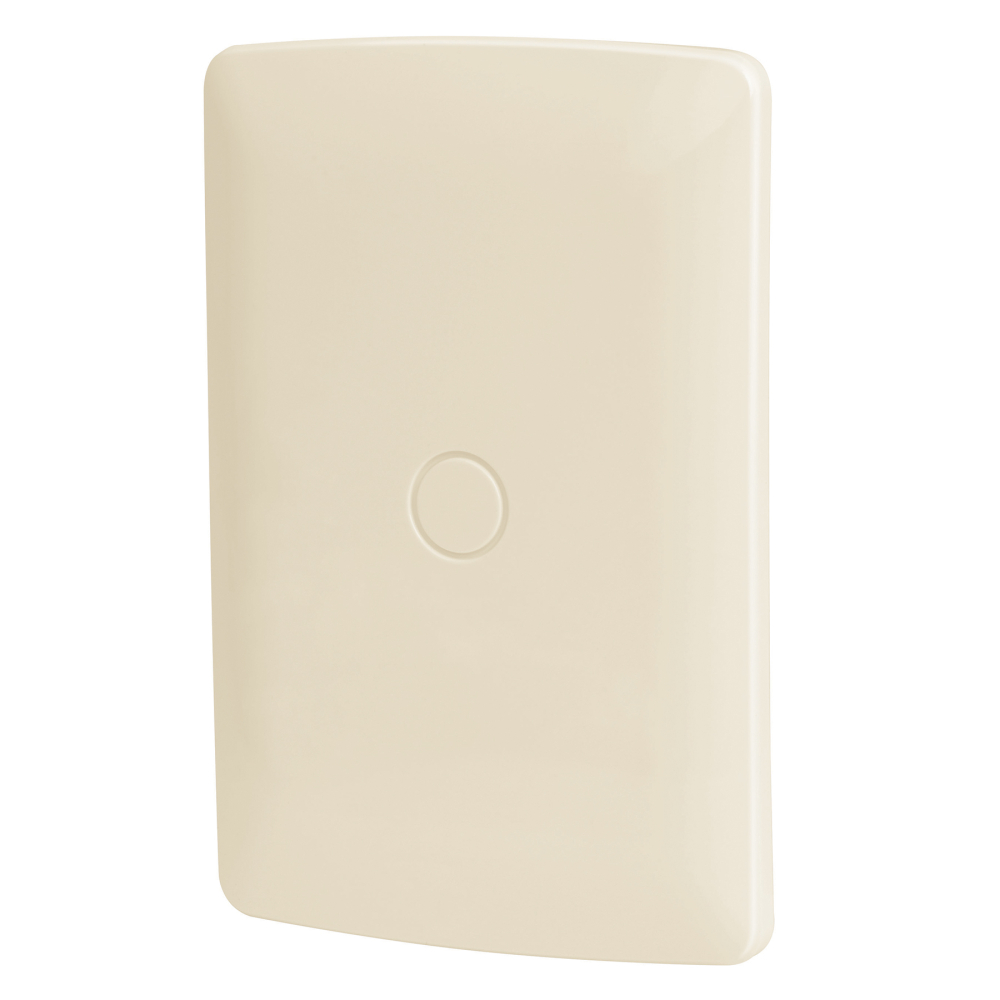 Placa de ABS ciega, línea Italiana, color marfil, VOLTECK PPC-I