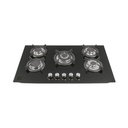 Parrilla gas empotrable 90cm, 5 quem, vidrio negro, RIVIERA PAE-905GV