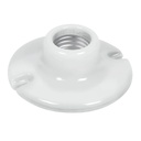 Portalámpara de porcelana, 3-1/2', redonda, VOLTECK POPO-15