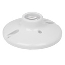 Portalámpara de porcelana, 4-1/2', redonda, VOLTECK POPO-18