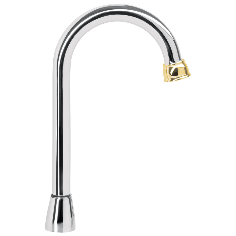 Cuello tipo bar para mezcladora de lavabo, cromo-oro, AQUA AQCR-60G
