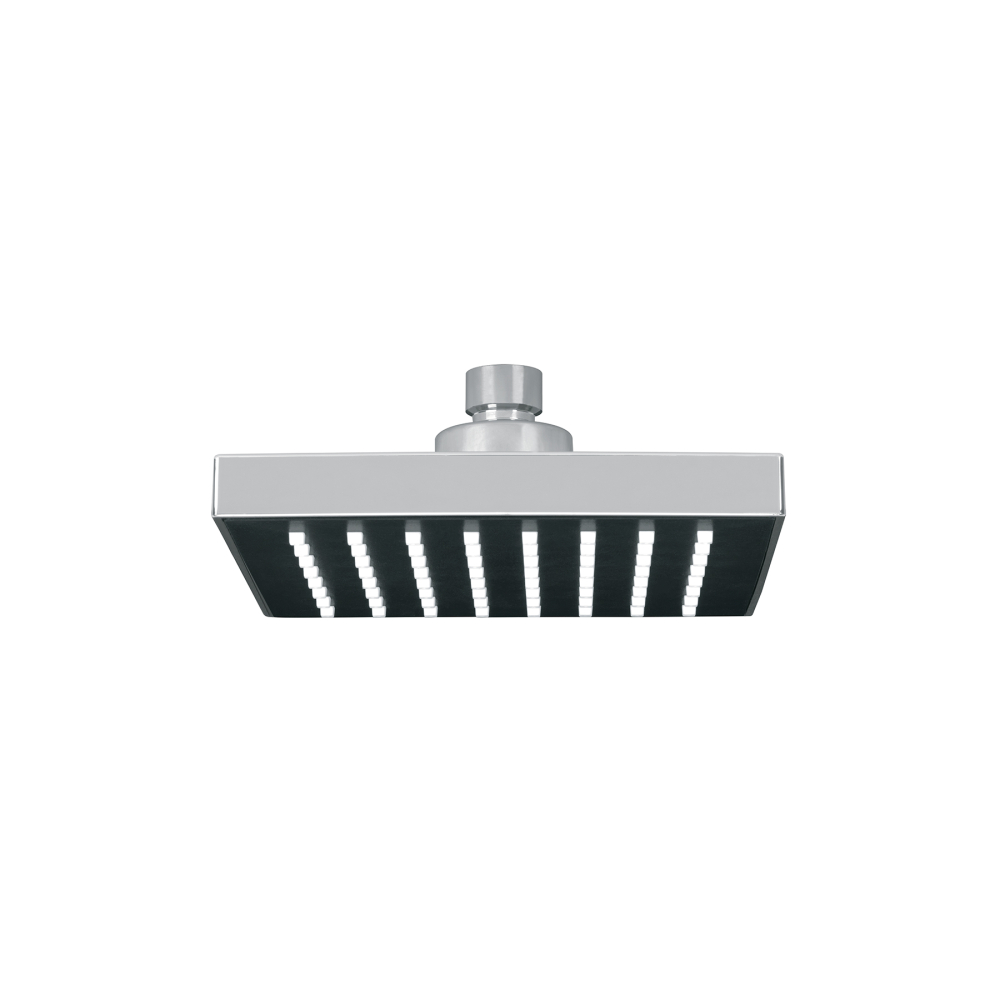 Regadera cuadrada 6', ABS, sin brazo, cromo, AQUA R-404S