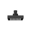 Regadera cuadrada 4', ABS, sin brazo, negro, AQUA R-403SM