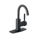 Monomando corto para lavabo, negro mate, FOSET TÚBIG TBM-45M