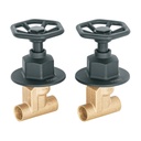 Juego llaves empotrar soldables, volante negro, TÚBIG TBE-661M