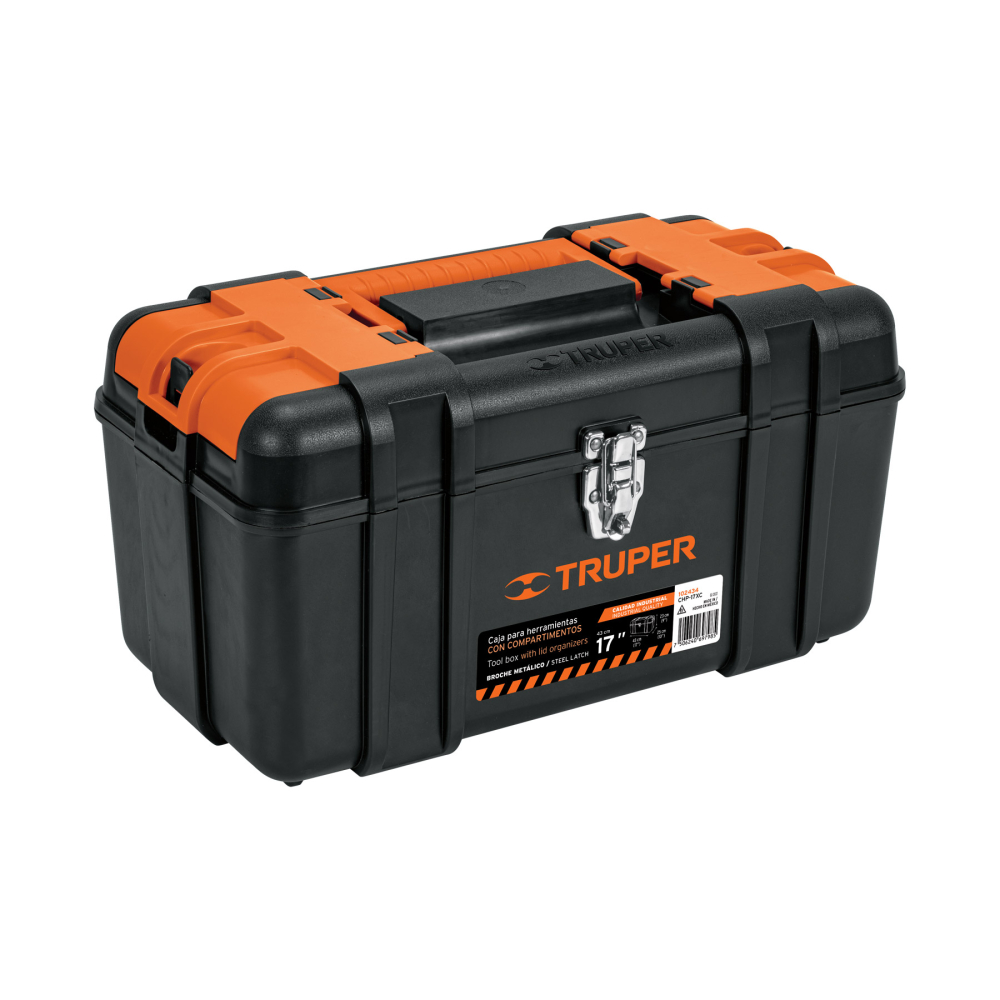 Caja para herramienta 17' compartimentos y broches metálicos CHP-17XC