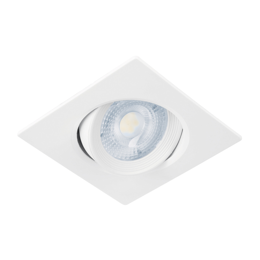 Luminario LED empotrable 5W 6500K, cuadrado, blanco, VOLTECK EMP-106L