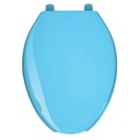 Asiento alargado para WC, abierto, azul, AQUA AWC-45Z