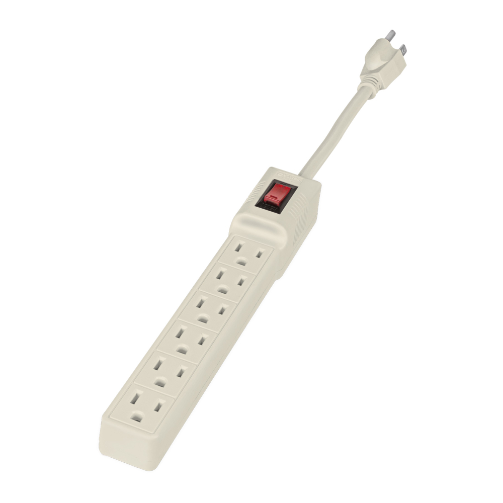 Multicontacto 16 AWG doméstico 6 entradas, VOLTECK MUL-6E