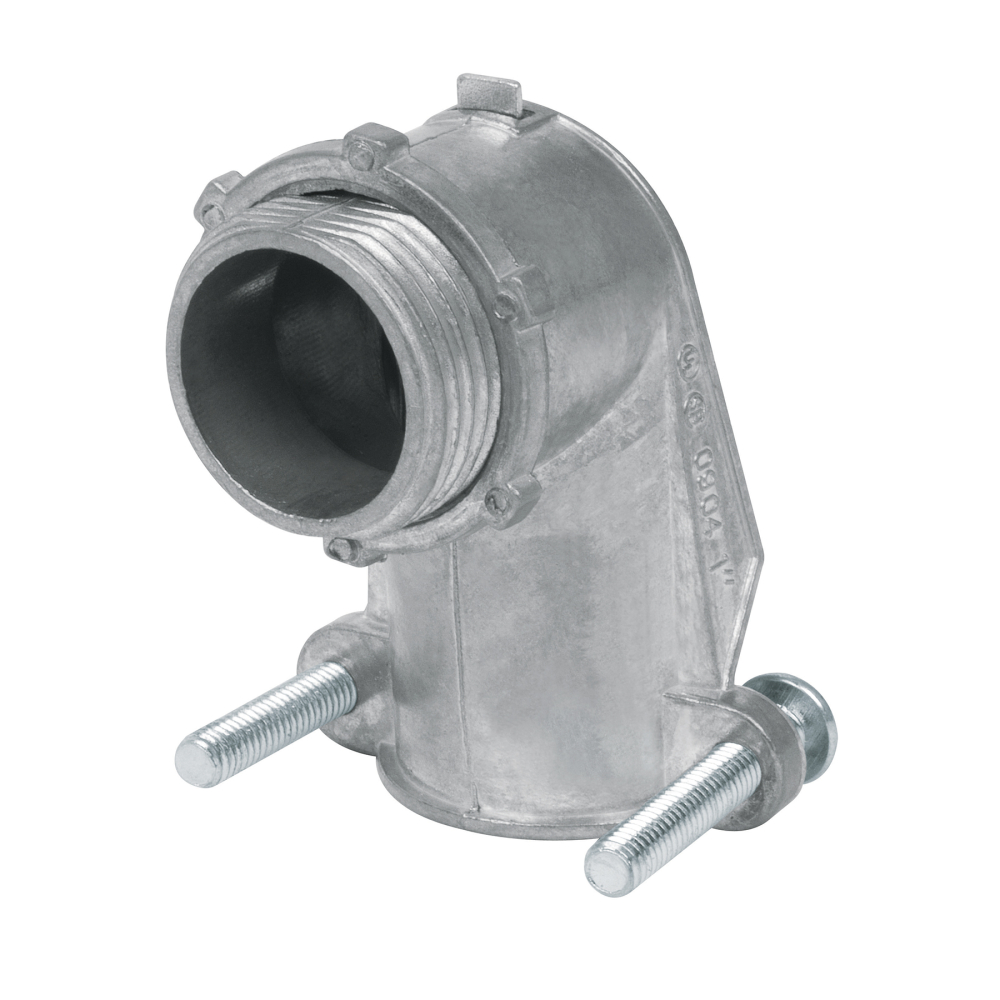Conector curvo 1' para tubo flexible metálico, VOLTECK CTF-1C