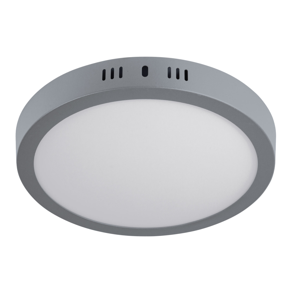 Luminario LED plafón 18W 6500K, redondo, gris, VOLTECK PLA-216L