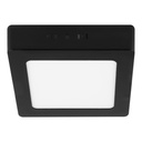 Luminario LED plafón 6W 6500K, cuadrado, negro, VOLTECK PLA-230L