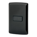 Placa armada con timbre, negro, línea Italiana, VOLTECK PA-TI-IN